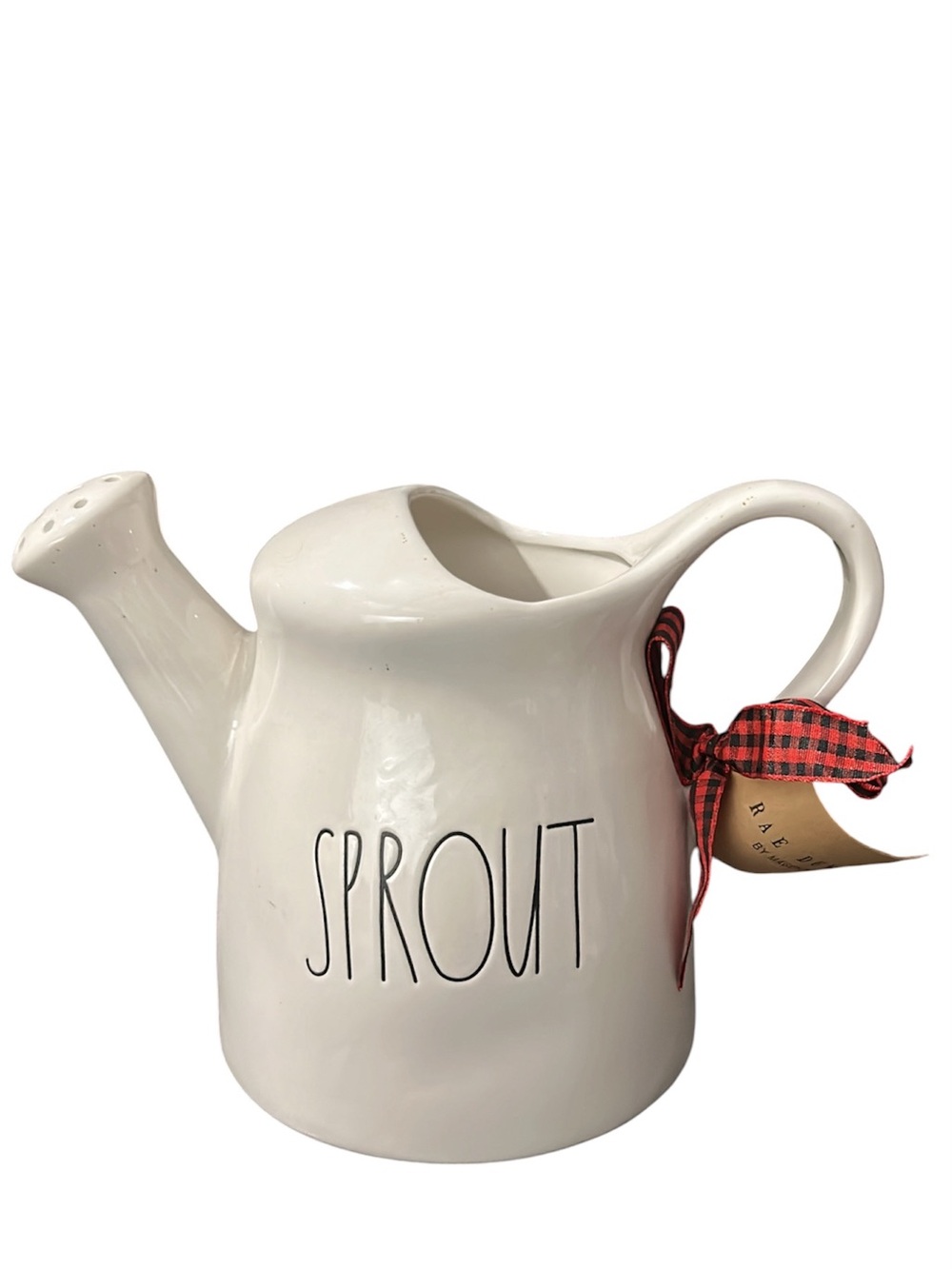 Rae Dunn Sprout Ceramic Watering Can Planter